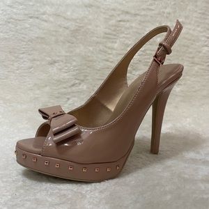 NEVER WORN Lauren Conrad pink/nude Bow Heels